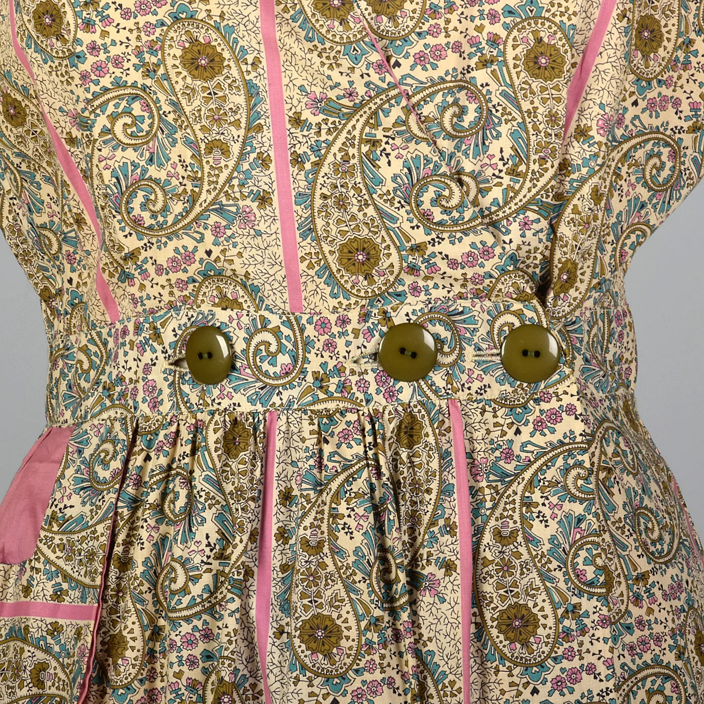 1950s Cotton Wrap Dress