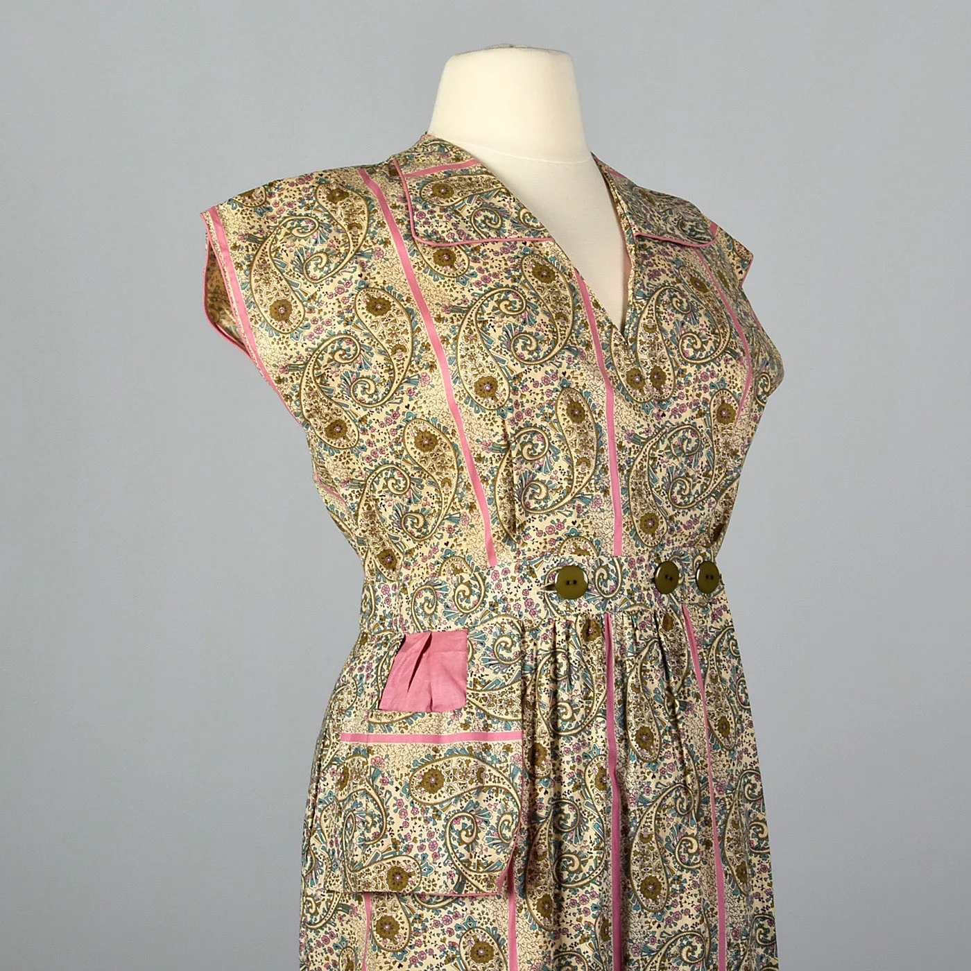 1950s Cotton Wrap Dress