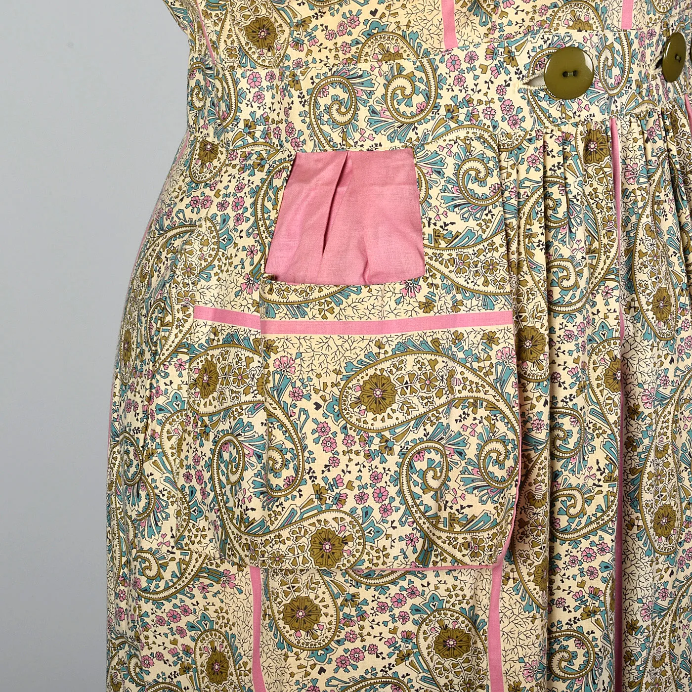 1950s Cotton Wrap Dress