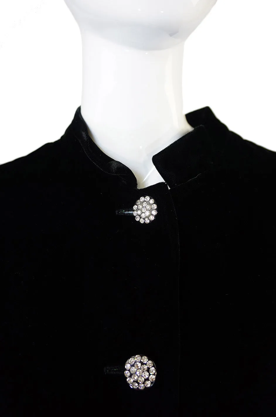 1960s Velvet & Rhinestone Great Coat