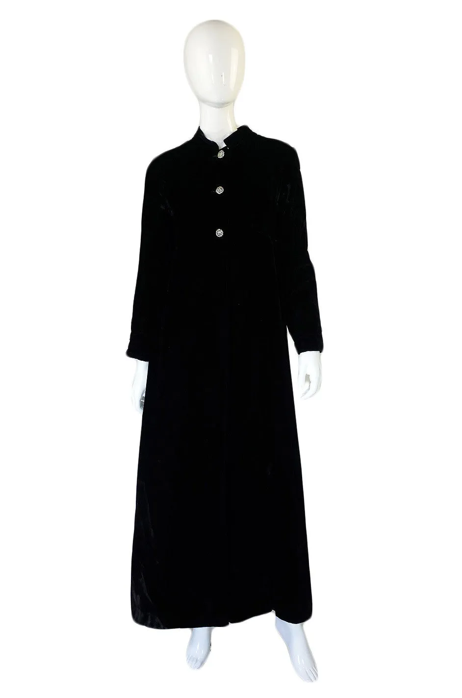 1960s Velvet & Rhinestone Great Coat