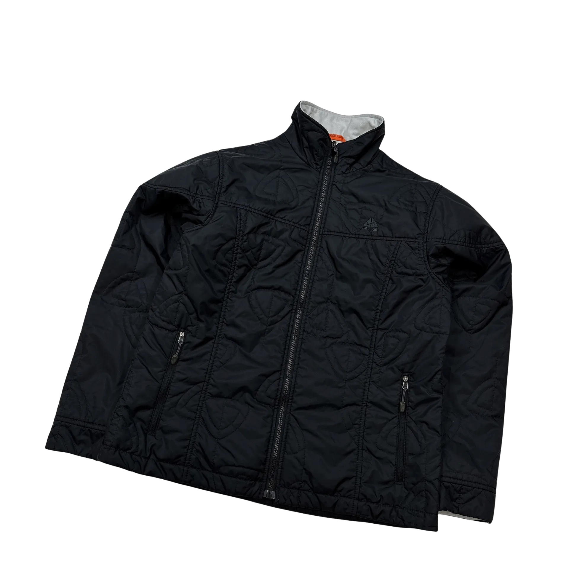 ACG Nike Black Collared Quilted Puffer Jacket - Large