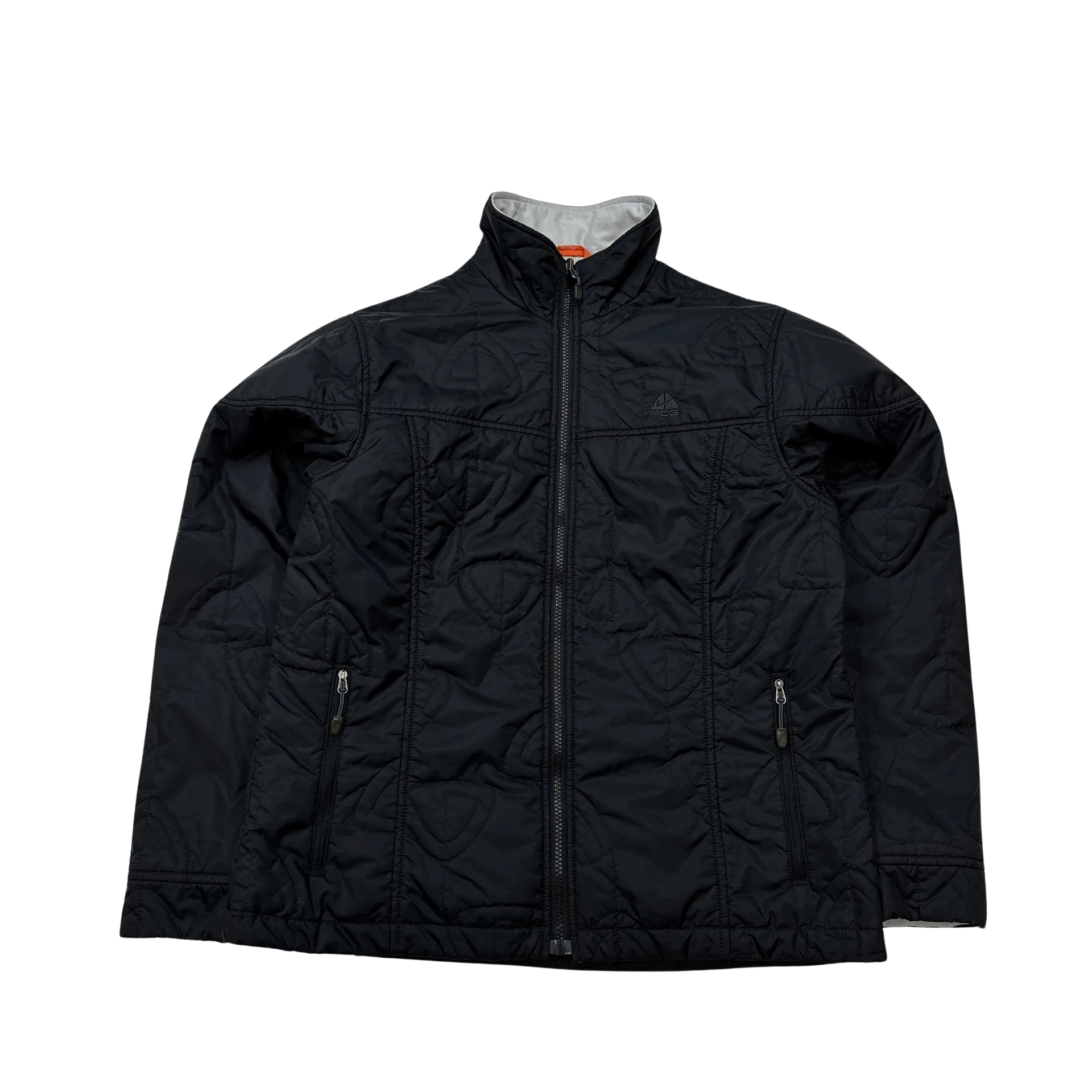 ACG Nike Black Collared Quilted Puffer Jacket - Large