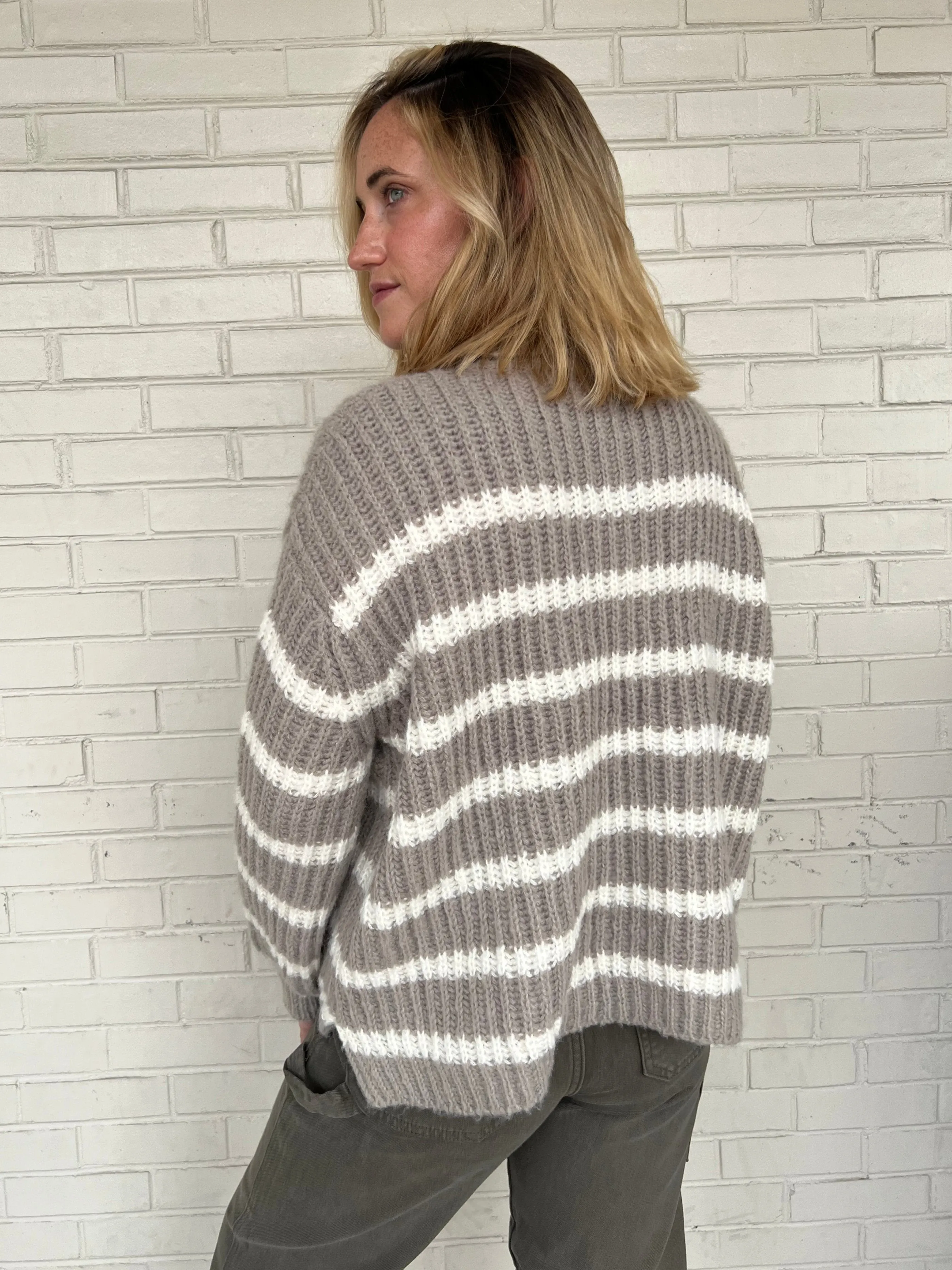 Aki Turtleneck Fuzzy Knit Sweater