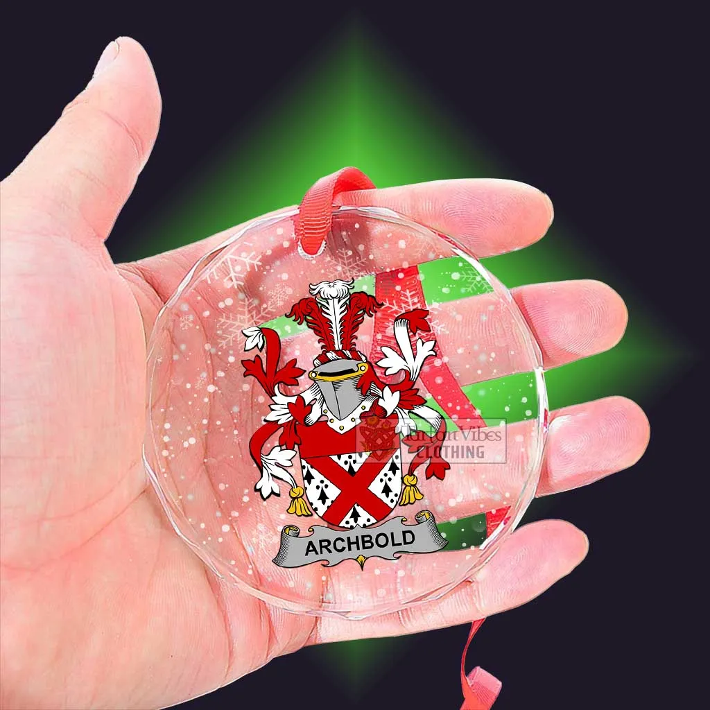 Archbold Irish Clan Christmas Glass Ornament with Coat of Arms