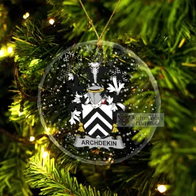 Archdekin Irish Clan Christmas Glass Ornament with Coat of Arms