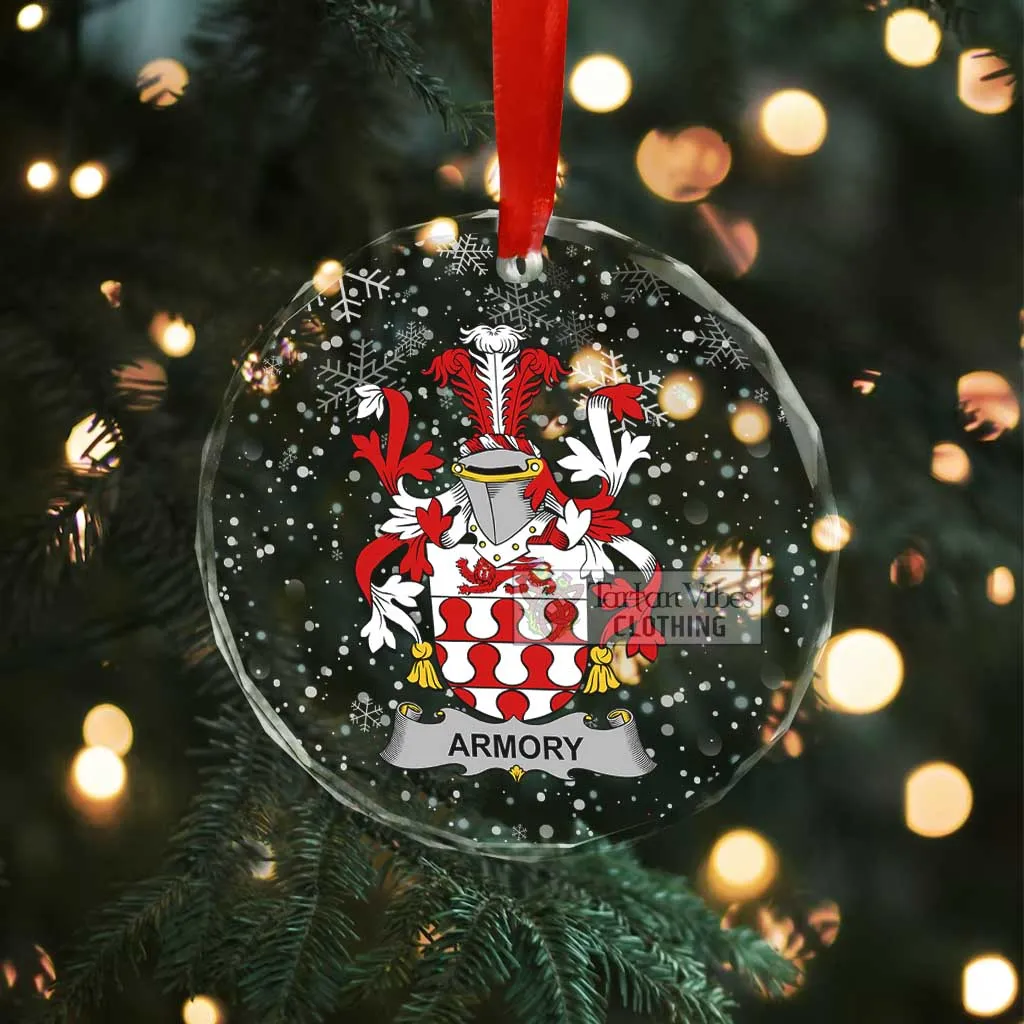 Armory Irish Clan Christmas Glass Ornament with Coat of Arms