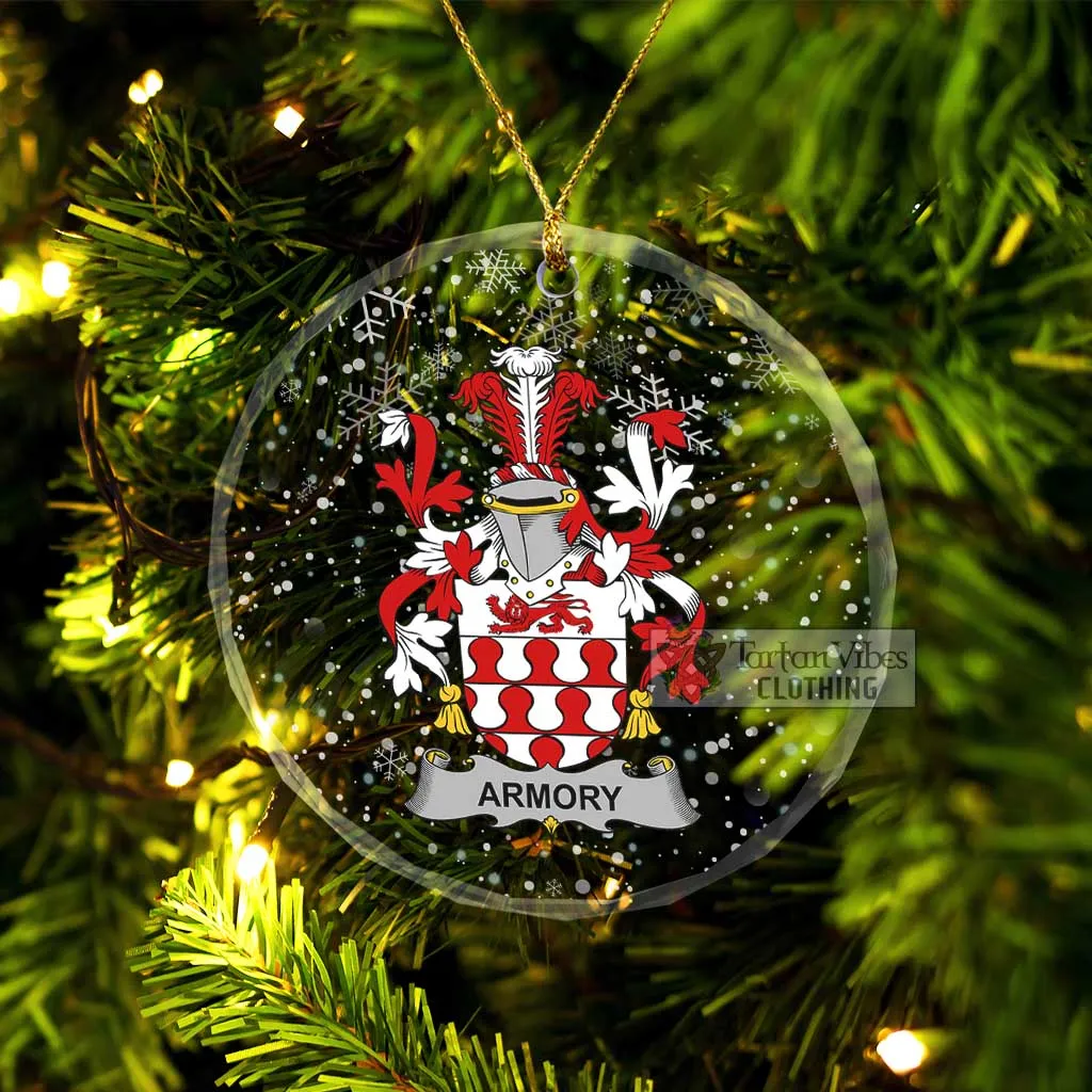 Armory Irish Clan Christmas Glass Ornament with Coat of Arms