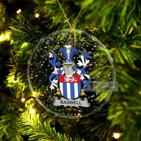 Bagwell Irish Clan Christmas Glass Ornament with Coat of Arms