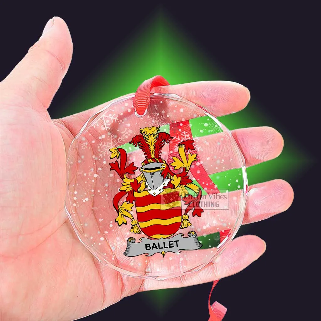 Ballet Irish Clan Christmas Glass Ornament with Coat of Arms