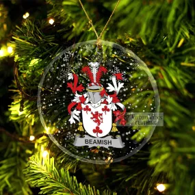 Beamish Irish Clan Christmas Glass Ornament with Coat of Arms