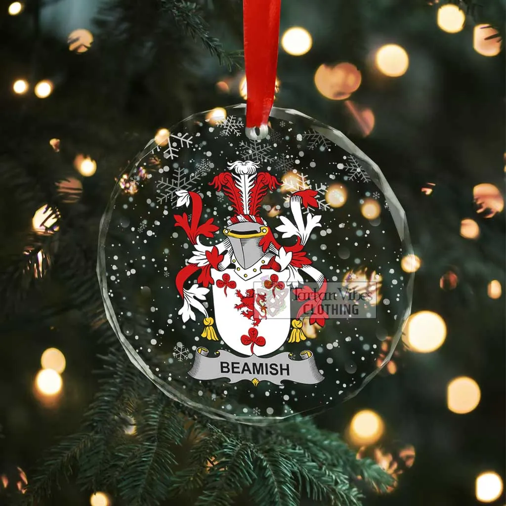 Beamish Irish Clan Christmas Glass Ornament with Coat of Arms