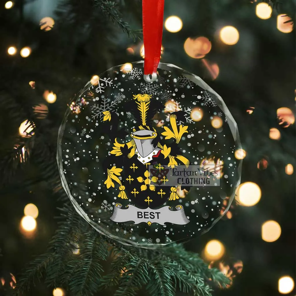 Best Irish Clan Christmas Glass Ornament with Coat of Arms