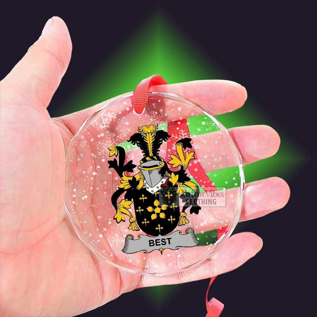 Best Irish Clan Christmas Glass Ornament with Coat of Arms