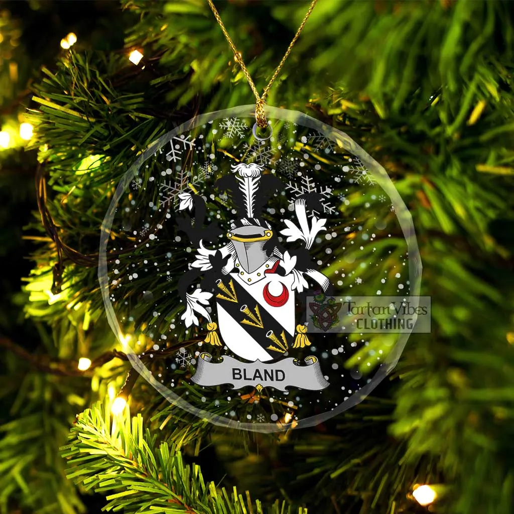 Bland Irish Clan Christmas Glass Ornament with Coat of Arms