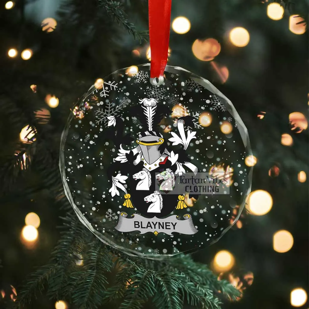 Blayney Irish Clan Christmas Glass Ornament with Coat of Arms