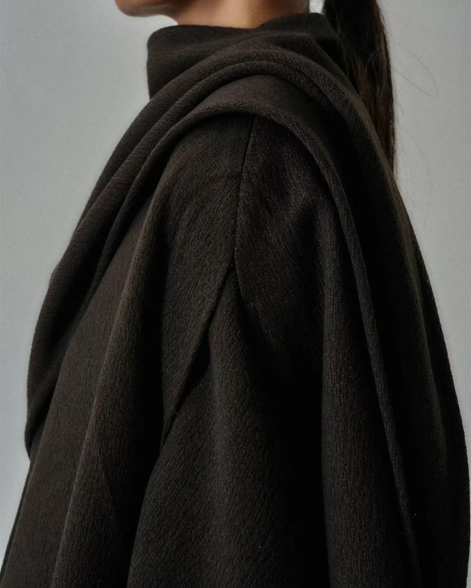 Brown Wool Cape Coat