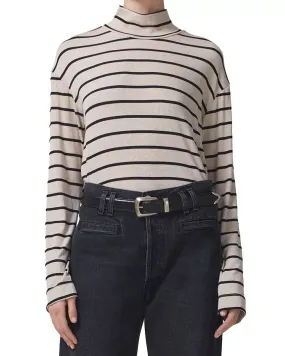 Citizens of Humanity Selma Striped Turtleneck Top