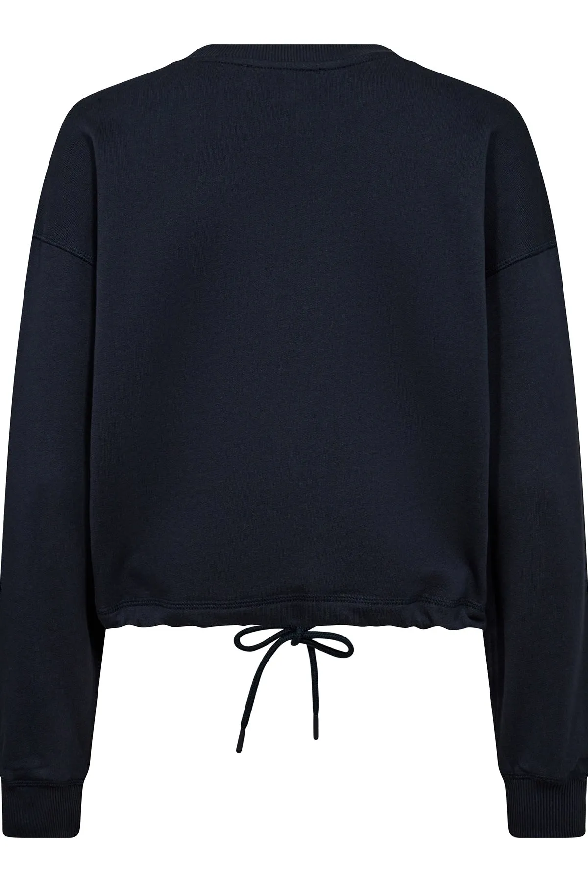 Clean Crop Tie Sweat 37018 | Navy | Sweatshirt fra Co'couture