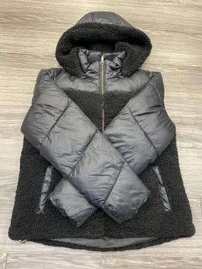 Coat Puffer & Quilted By Ana In Black, Size: M