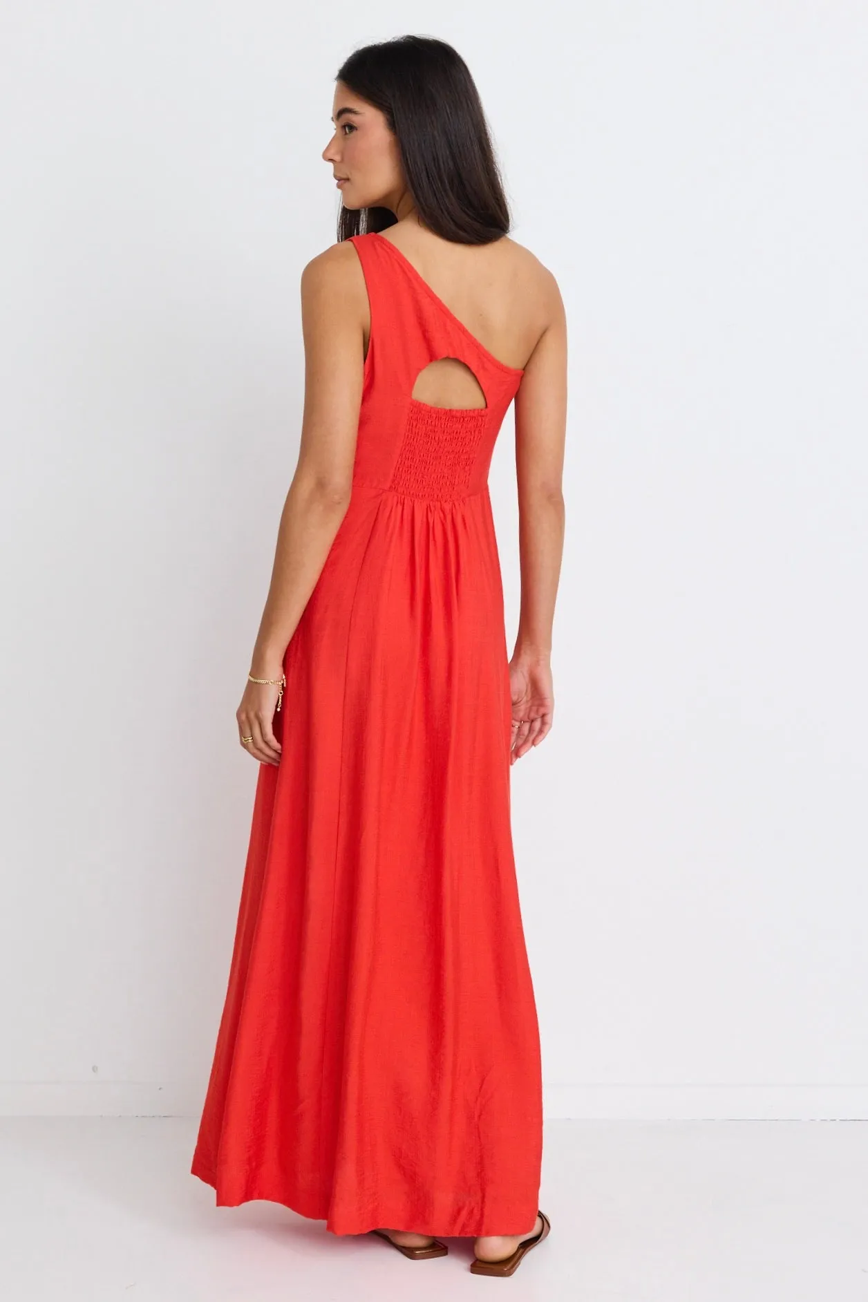 Conscious Flame One Shoulder Maxi Dress