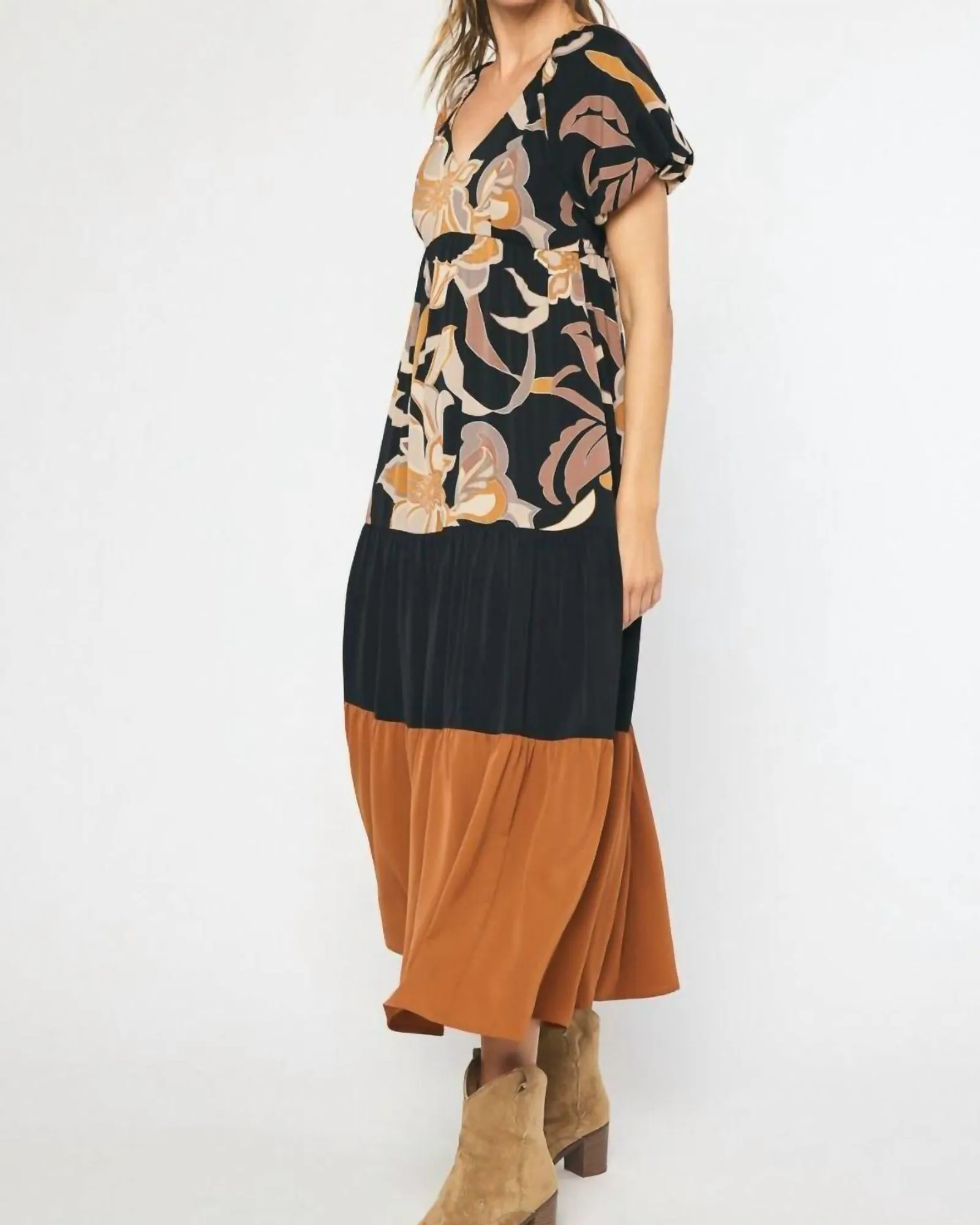 Contemporary Boho Dress In Multi | Multi