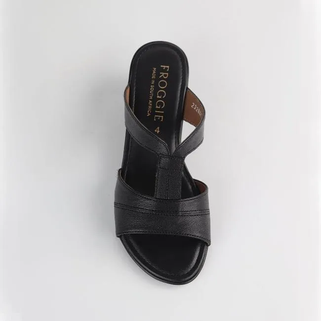 Double-band Wedge in Black - 11621