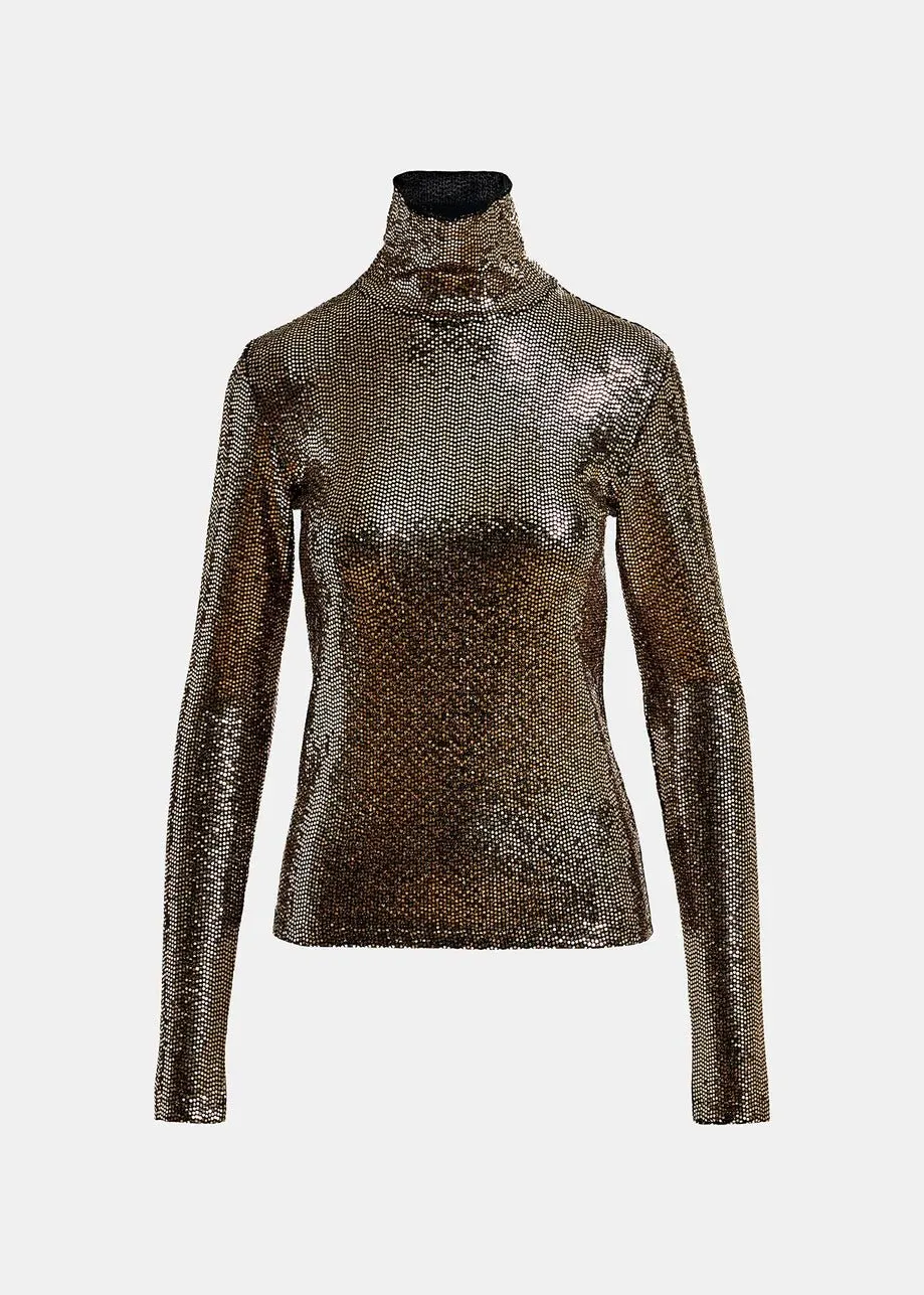 Essentiel Antwerp Turtleneck in Gold