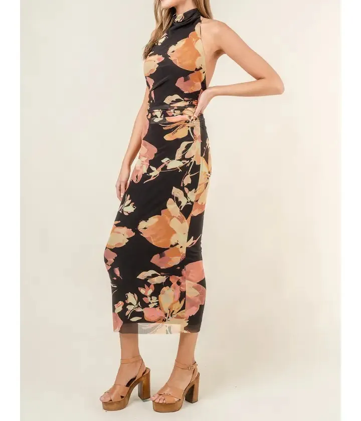 Faith Floral Halter Dress