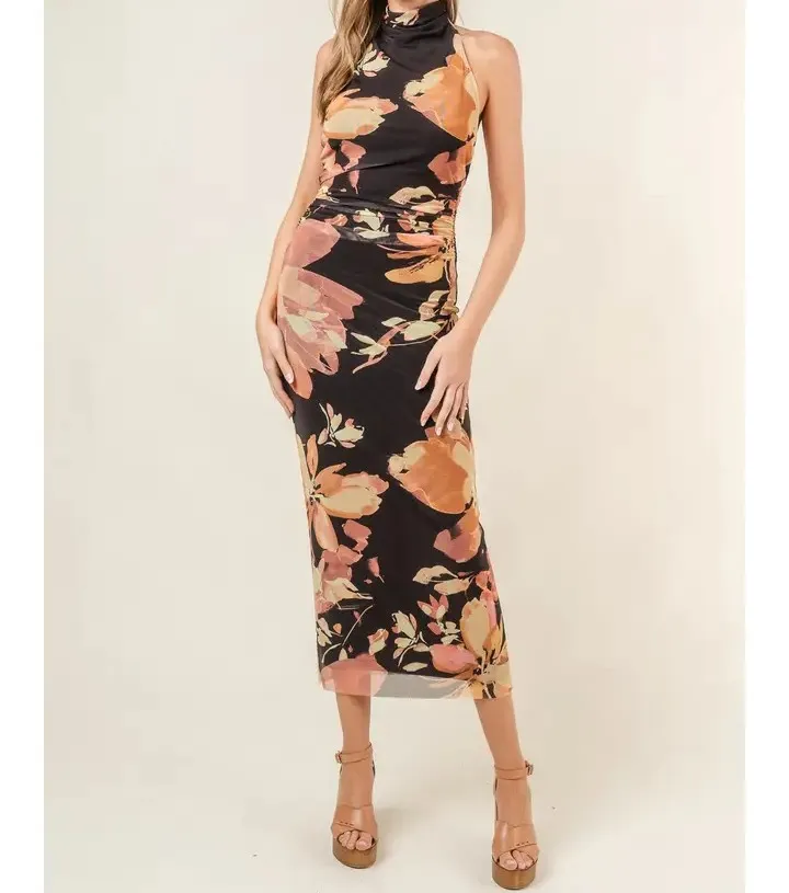 Faith Floral Halter Dress