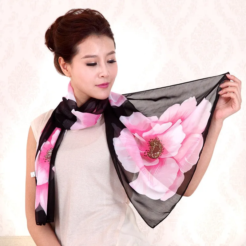 Fashion scarves female shawls super long chiffon korean decorative fabric