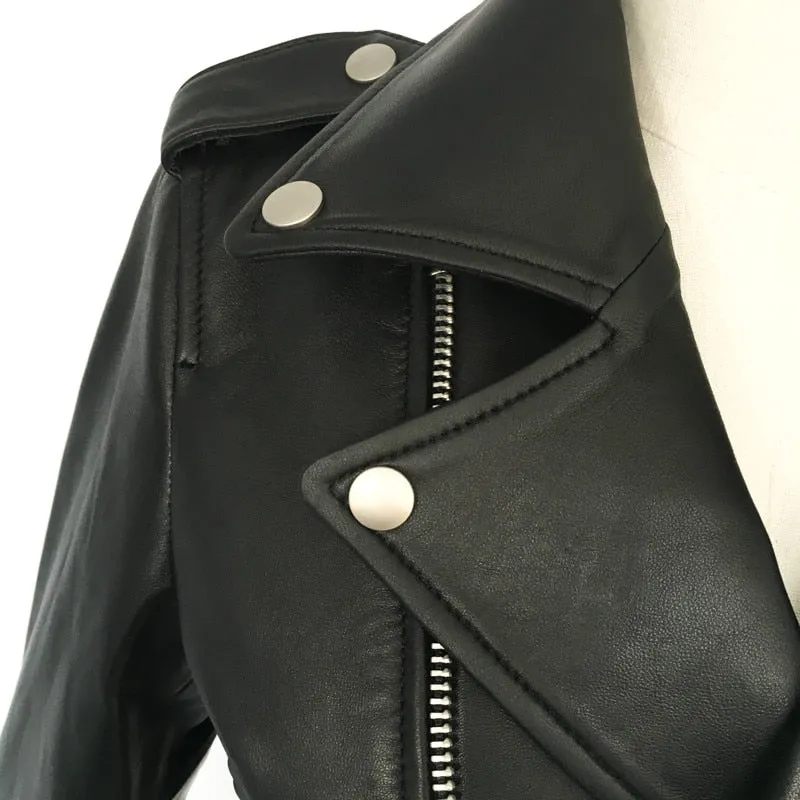 Genuine Leather Motorcycle Jacket in Classic Design