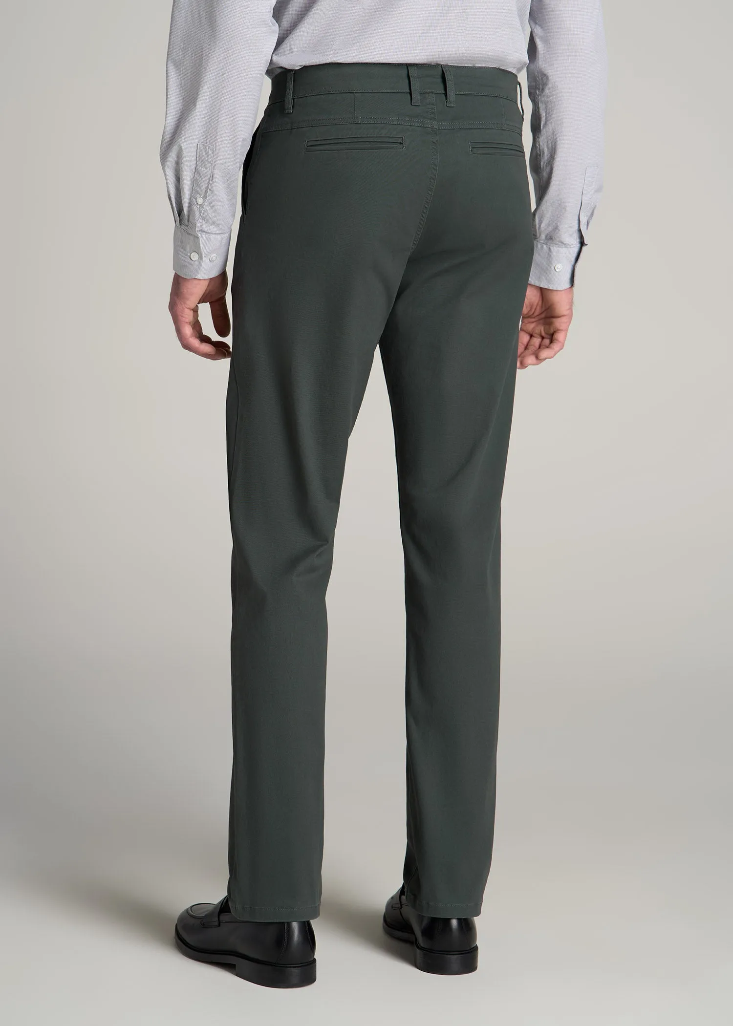 J1 STRAIGHT Leg Chinos in Soft Green - Pants for Tall Men