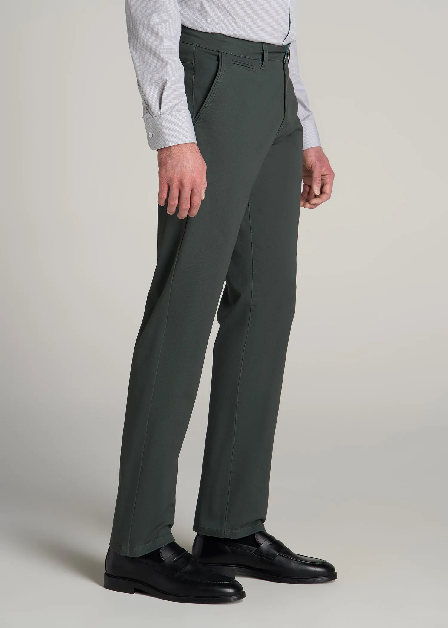 J1 STRAIGHT Leg Chinos in Soft Green - Pants for Tall Men