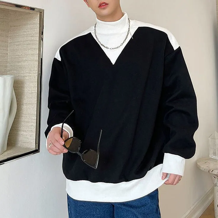 Korean Style Half Neck Polo Sweatshirt