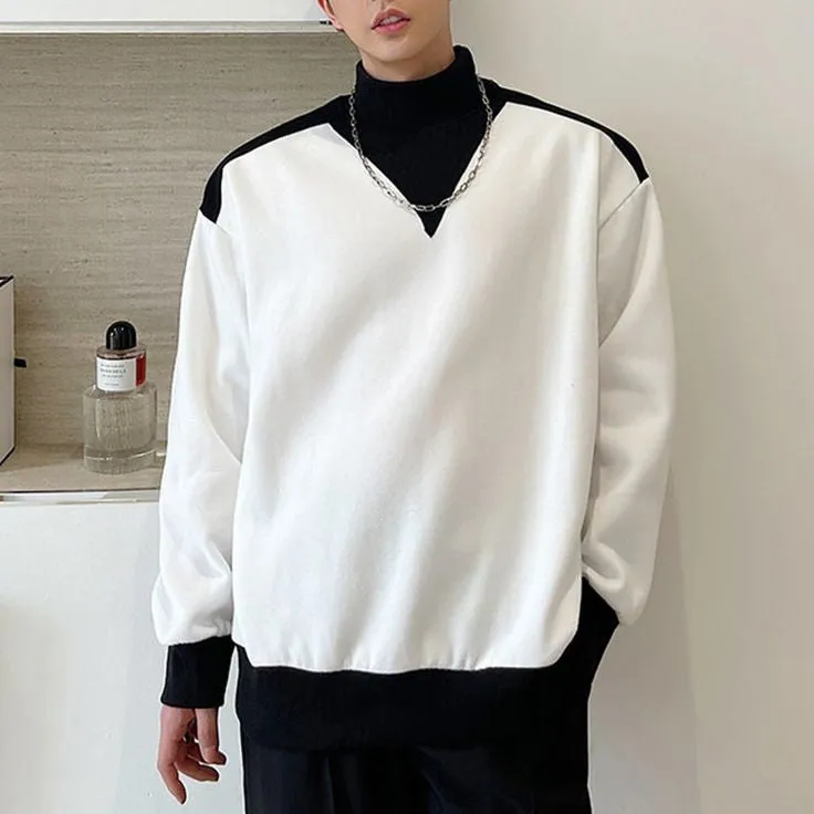 Korean Style Half Neck Polo Sweatshirt