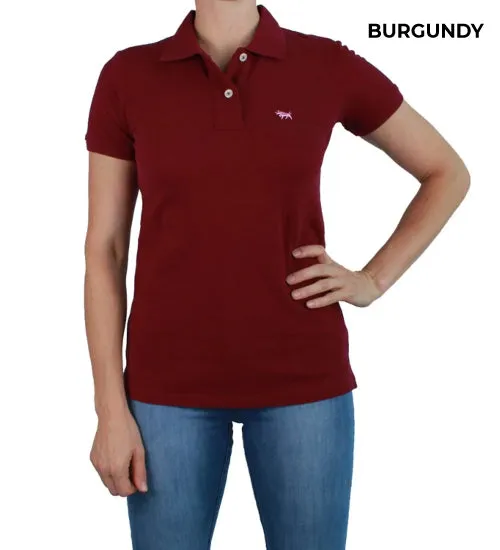 LADIES - RINGERS WESTERN POLO - BURGUNDY