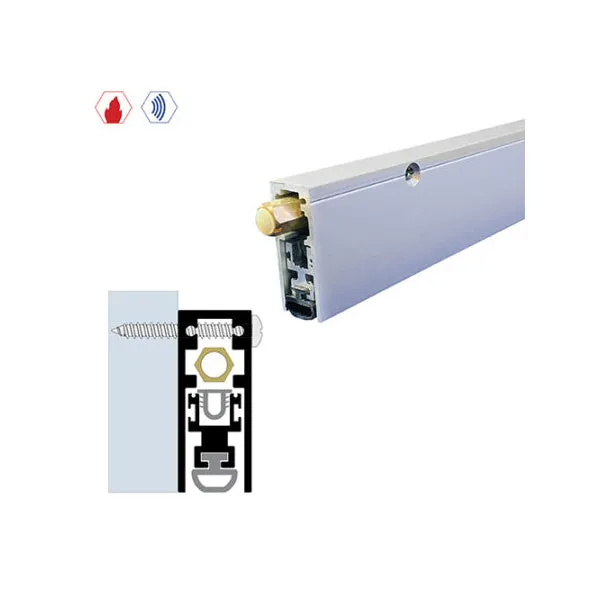 Legacy Manufacturing - 7153 - Surface Automatic Door Bottom - 11/16" x 1-13/16" - Clear Anodized Aluminum - Optional Length