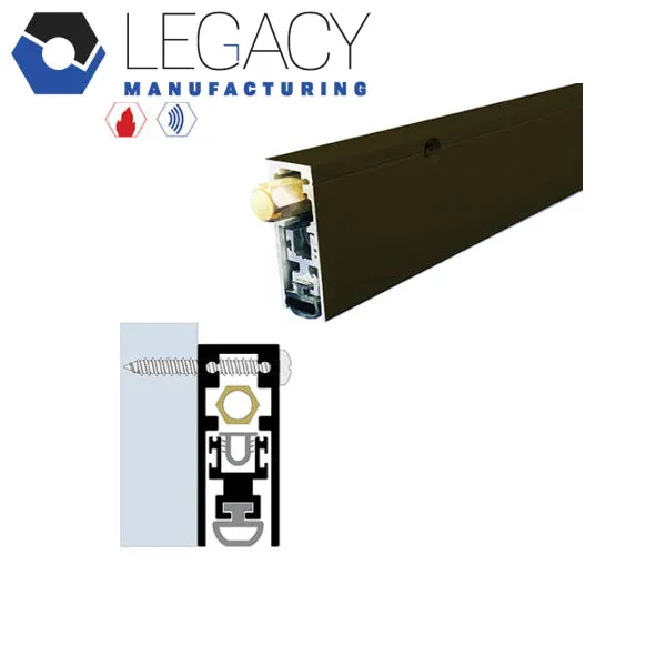 Legacy Manufacturing - 7153 - Surface Automatic Door Bottom - 11/16" x 1-13/16" - Dark Bronze Anodized Aluminum - Optional Length