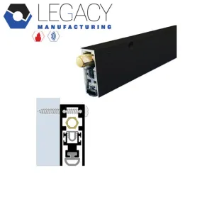 Legacy Manufacturing - 7153 - Surface Automatic Door Bottom - 11/16" x 1-13/16" - Matte Black Powder Coat - Optional Length