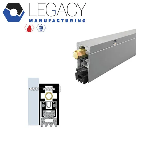 Legacy Manufacturing - 7163 - Surface Automatic Door Bottom - 29/32" x 1-15/16" - Clear Anodized Aluminum - Optional Length