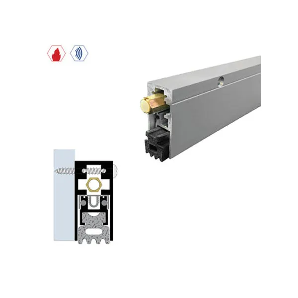 Legacy Manufacturing - 7163 - Surface Automatic Door Bottom - 29/32" x 1-15/16" - Clear Anodized Aluminum - Optional Length