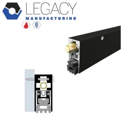 Legacy Manufacturing - 7163 - Surface Automatic Door Bottom - 29/32" x 1-15/16" - Matte Black Powder Coat - Optional Length