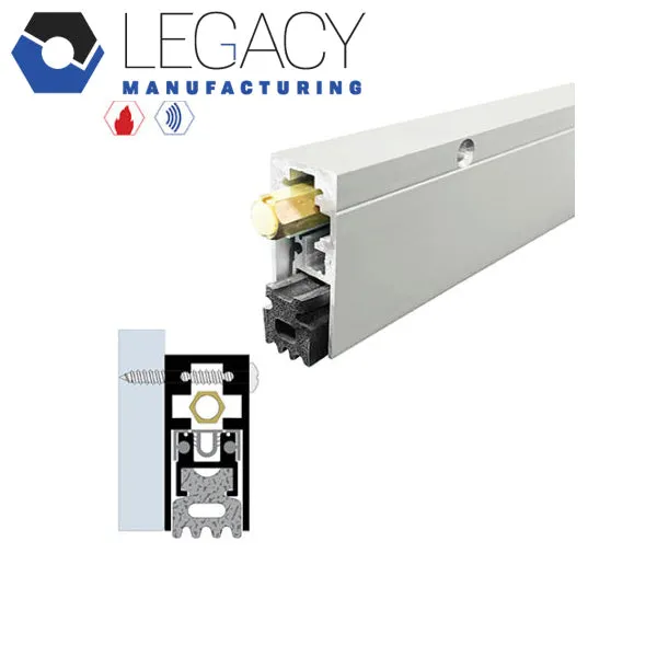 Legacy Manufacturing - 7163 - Surface Automatic Door Bottom - 29/32" x 1-15/16" - White Powder Coat - Optional Length