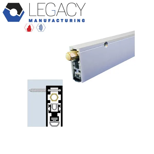 Legacy Manufacturing - 7253 - Semi-Mortised Automatic Door Bottom - 11/16" x 1-13/16" - Clear Anodized Aluminum - 96 1/8” - 108” Length