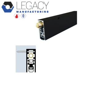 Legacy Manufacturing - 7253 - Semi-Mortised Automatic Door Bottom - 11/16" x 1-13/16" - Matte Black Powder Coat - Optional Length