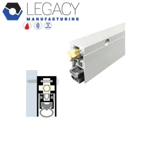 Legacy Manufacturing - 7563 - Surface Automatic Door Bottom - 29/32" x 1-15/16" - White Powder Coat - Optional Length