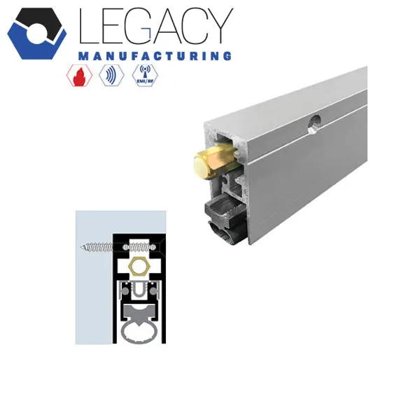 Legacy Manufacturing - 7663 - Semi-Mortised Automatic Door Bottom - 29/32" x 1-15/16" - Clear Anodized Aluminum - Optional Length