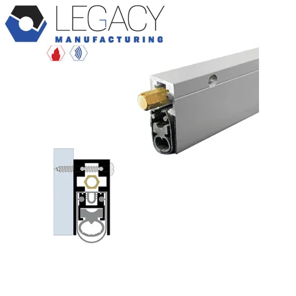 Legacy Manufacturing - 7763 - Surface Automatic Door Bottom - 29/32" x 1-15/16" - Clear Anodized Aluminum - Optional Length