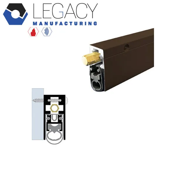 Legacy Manufacturing - 7763 - Surface Automatic Door Bottom - 29/32" x 1-15/16" - Dark Bronze Anodized Aluminum - Optional Length